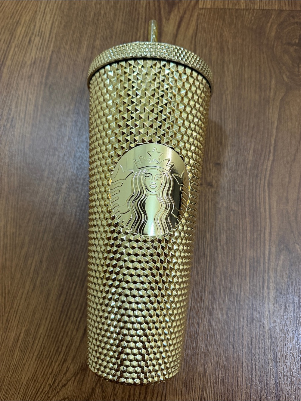 Starbucks Metallic Gold Studded Tumbler